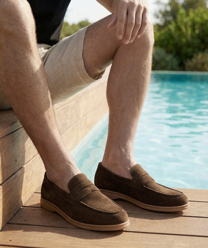 Mocassin PORTOBELLO Daim Olive Sombre