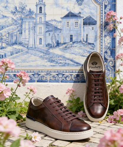 Sneakers RIVA Marron Patiné