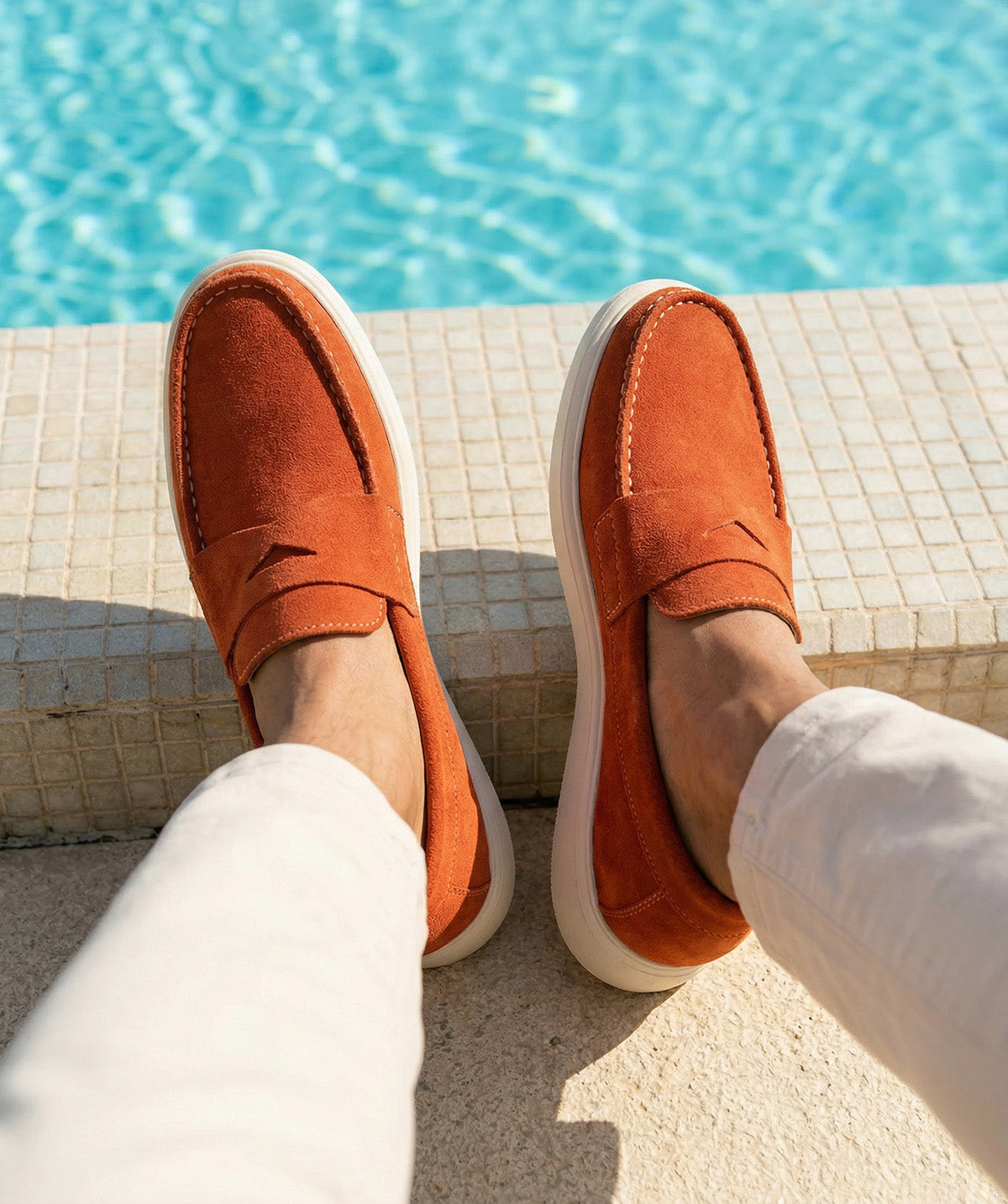 Mocassin ACAPULCO Veau Velours Brique