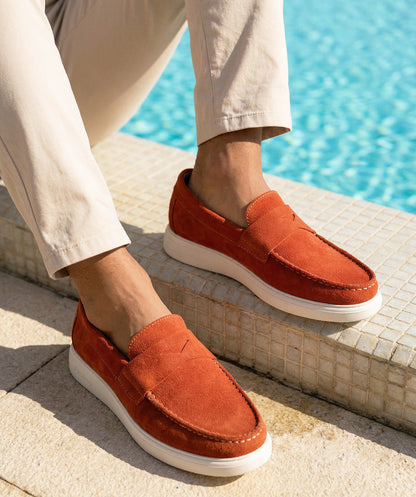 Mocassin ACAPULCO Veau Velours Brique