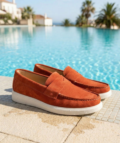 Mocassin ACAPULCO Veau Velours Brique